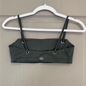 ALO Yoga Olive Green Sports Bra